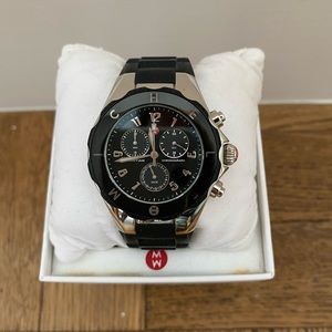 MICHELE Tahitian Jelly Bean Large Black Watch